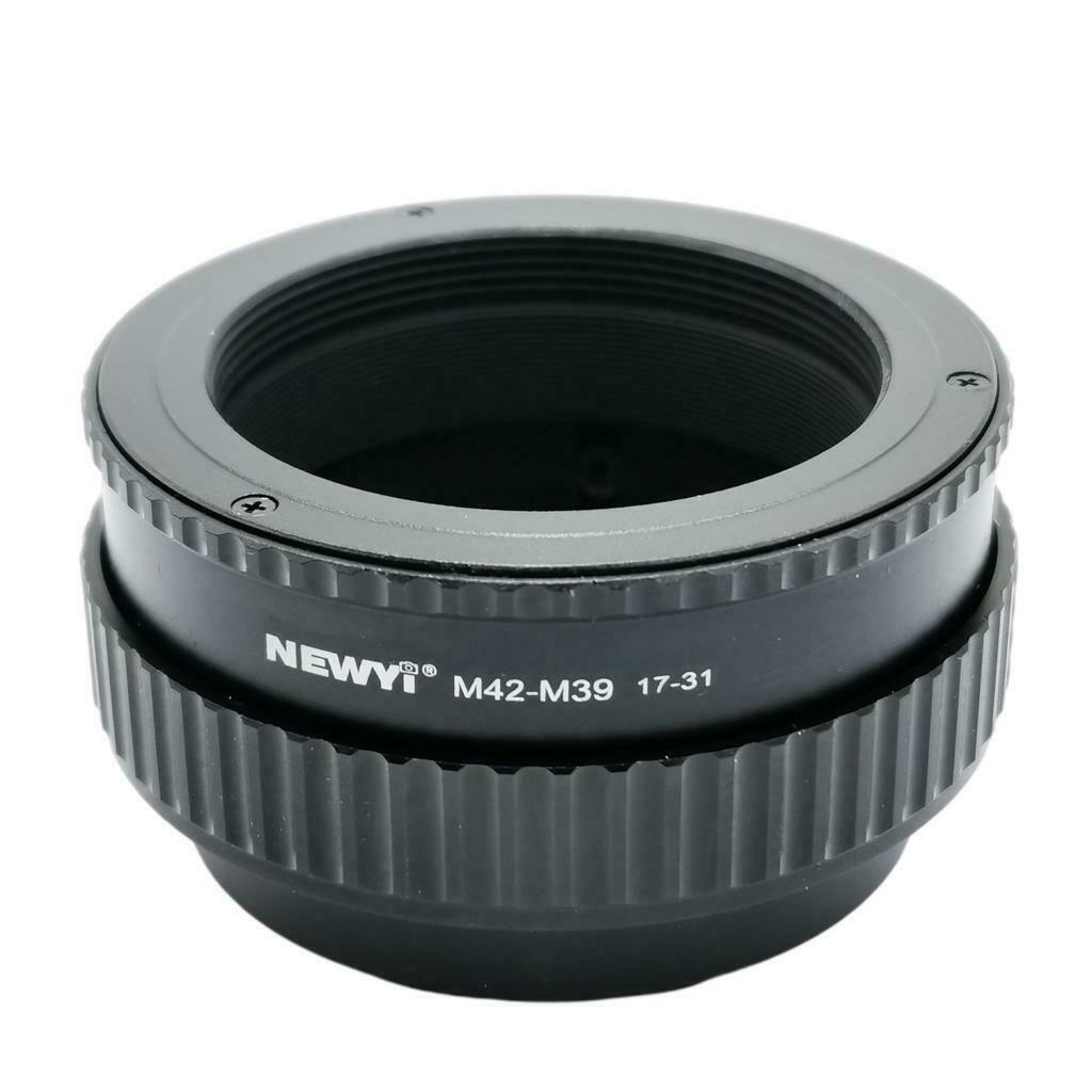 M42-M39 17-31 mm macro focusing lens made of metal with screw connection