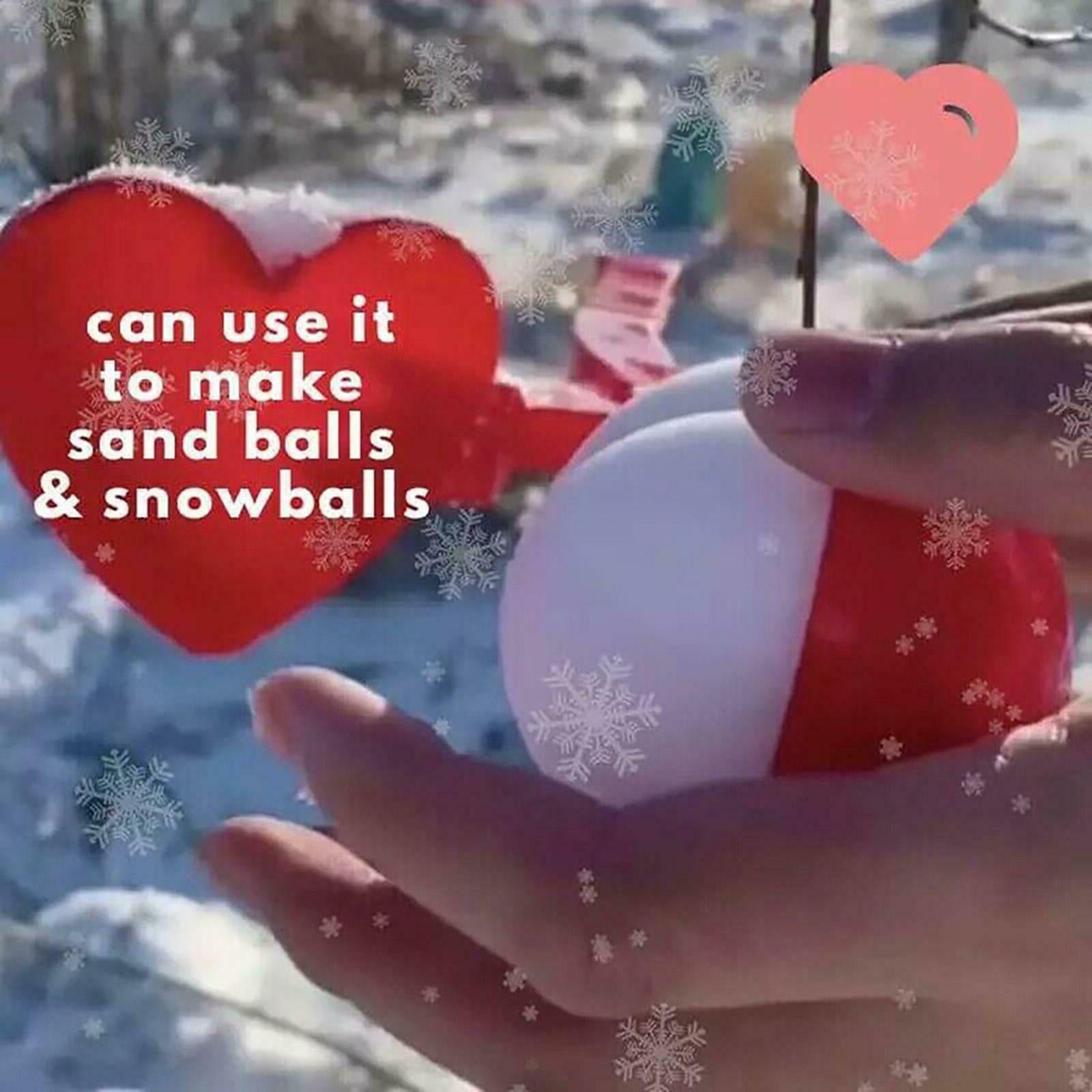Heart Shaped Snowbal Maker Clips Clamps Sand Clay Mold Games Tool Kid Gift