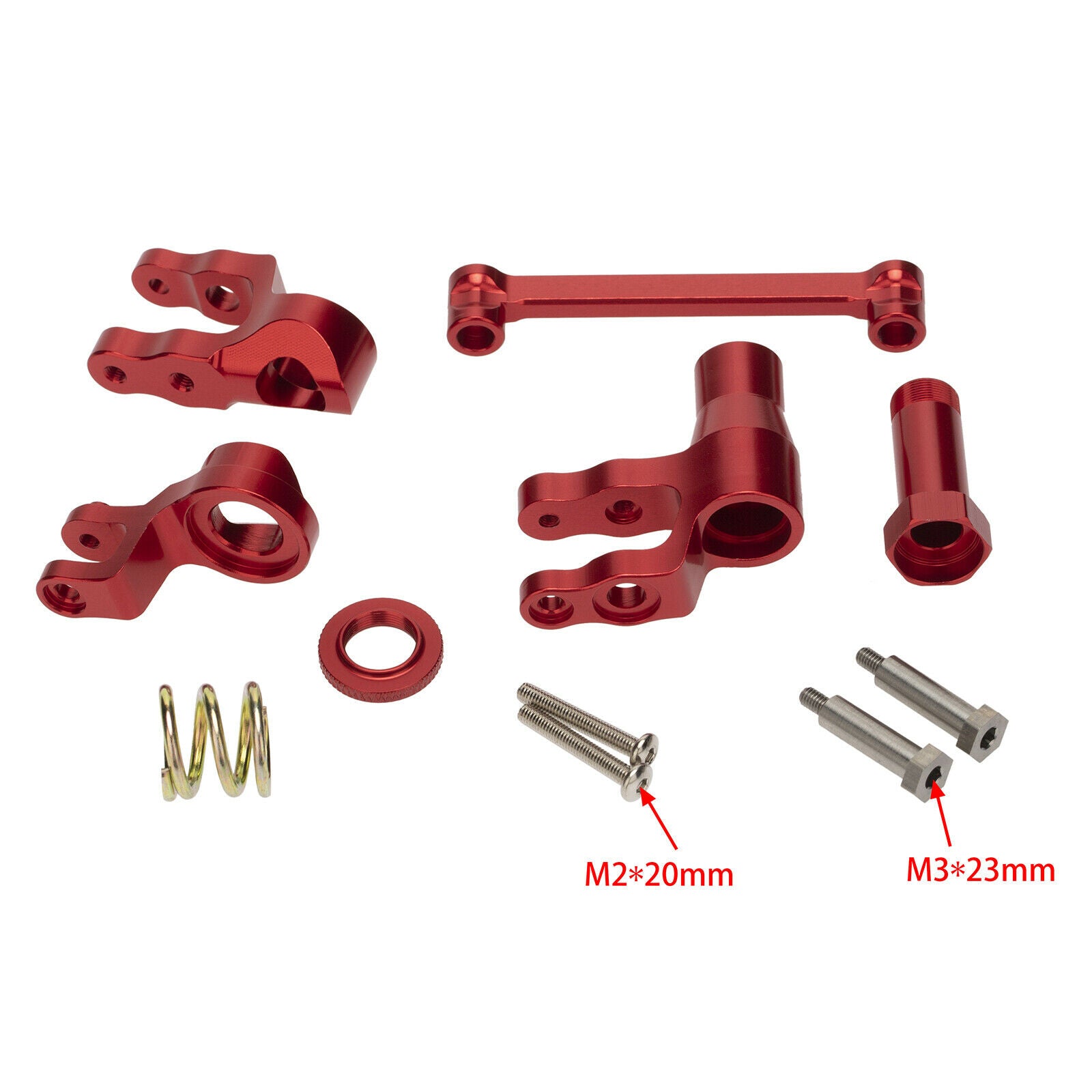Heavy Duty Aluminum Steering Bellcrank Set for Maxx 1/10 RC Car Parts Red