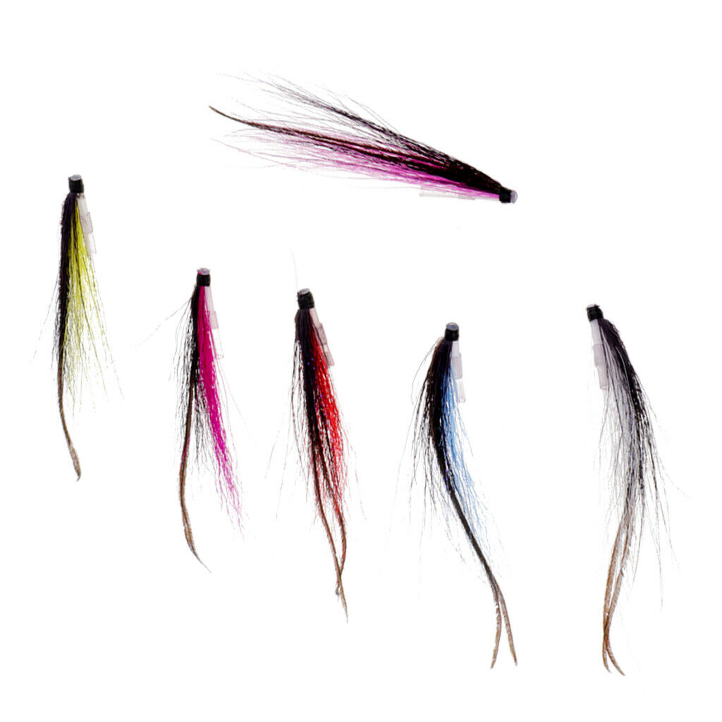 12Pcs Tube Fly Fishing Mini Sunray Shadow Riffle Hitch Salmon Flies