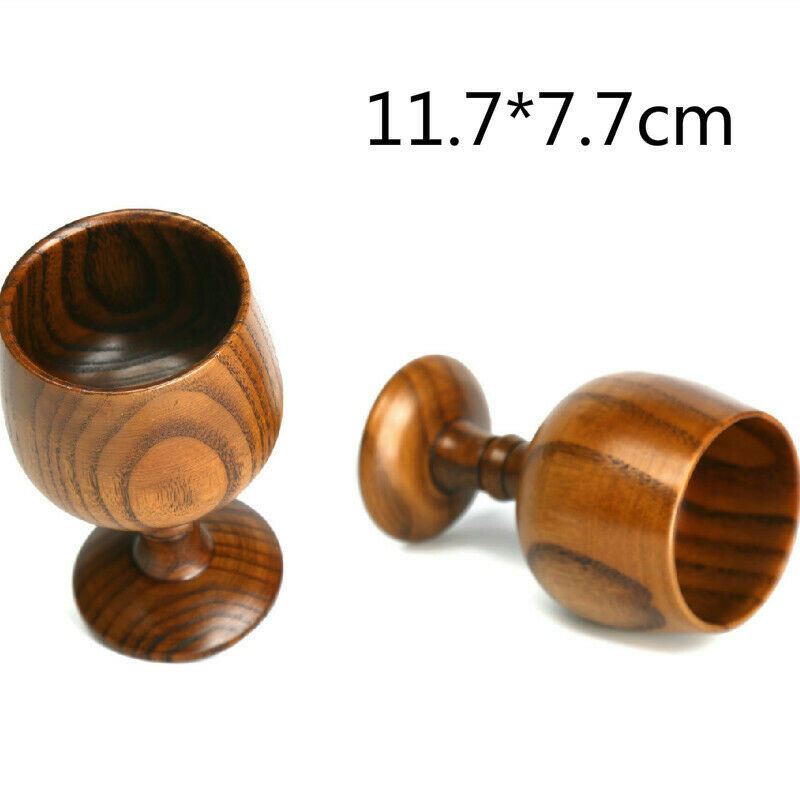 Mini Tarot Water Elemental Wood Chalice Goblet Cup Wicca Altar Pagan Retro Props