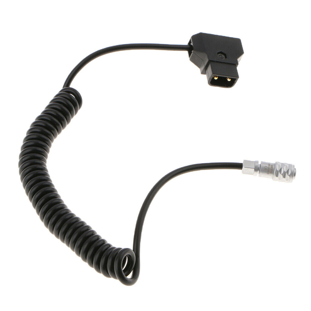 Coiled D-Tap 2Pin Power Cable for BMPCC Blackmagic Pocket Cinema Camera 4K