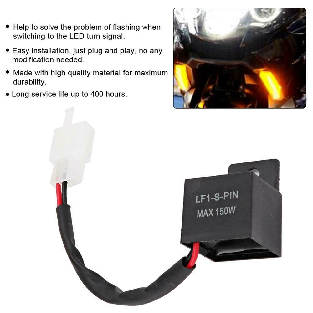 2 Pin Waterproof LED Flasher Relay Motorcycle Motorbike Turn Signal Indicator