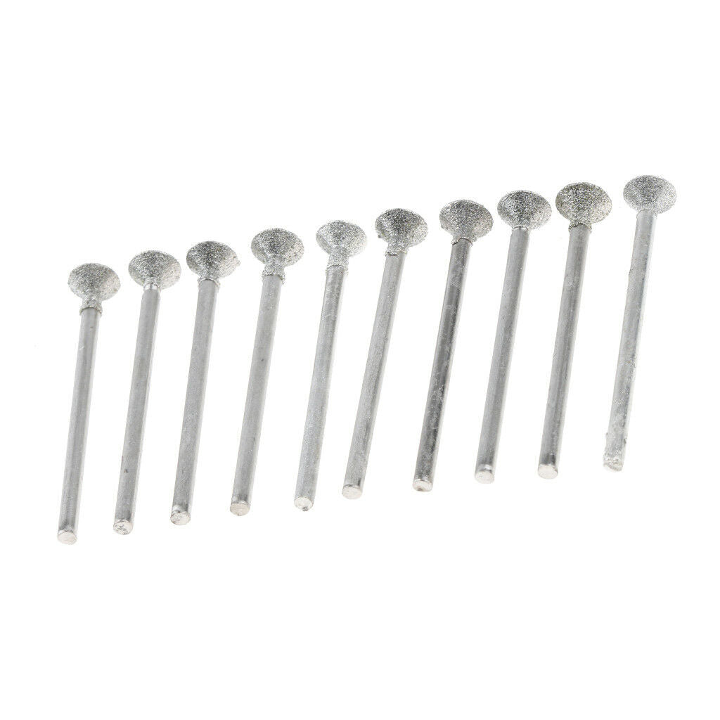 10 Pcs Φ6mm Thin Disc Type Professional Diamond Engraving Burrs Bits