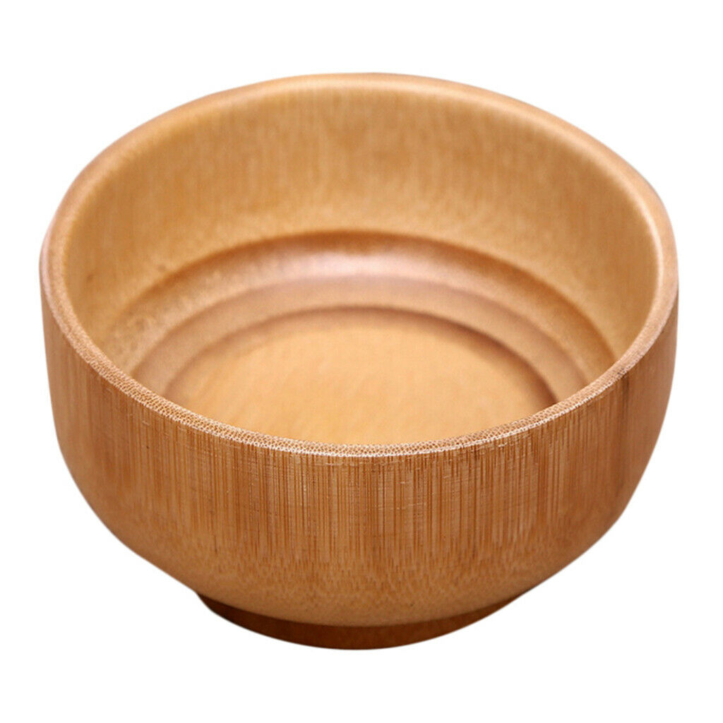 2x Handmade Bamboo Children's Soup Salad Serving Bowl Pasta
