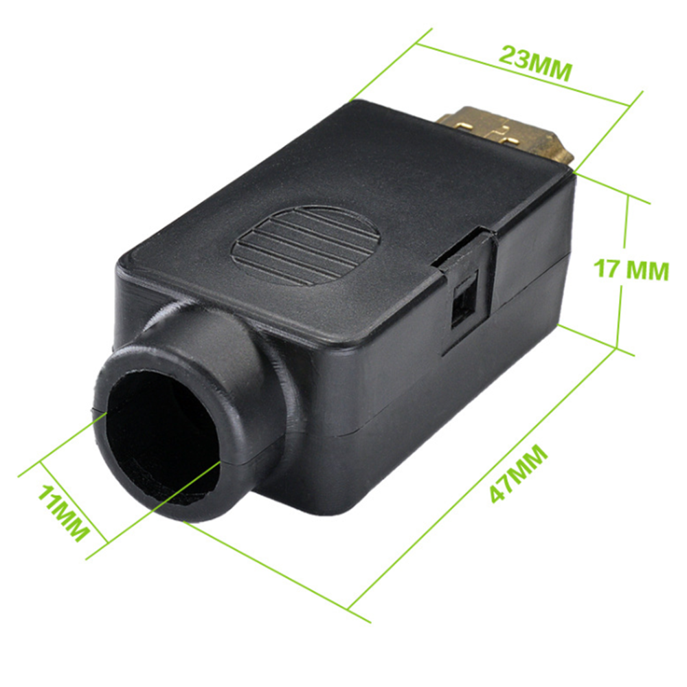 1PCS HDMI 19PIN Male Plug Solderless Breakout Terminals  Connector With Cover