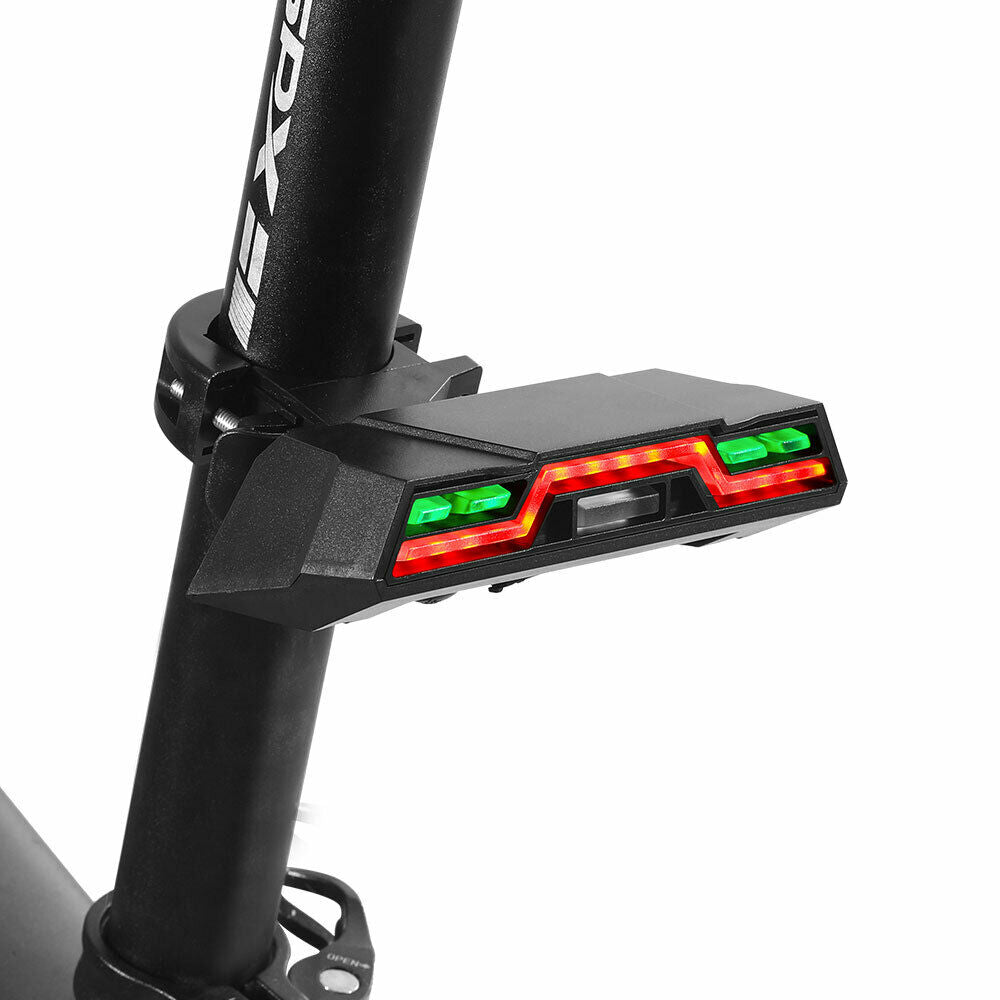 LED Bicycle Tail Light USB Wireless Remote Control Turn Signal Warning Lamp Kit