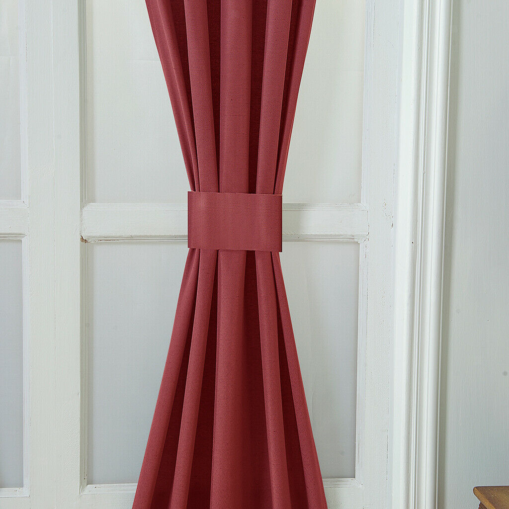 Living Room Kitchen Door Window Curtain Valance Drape Wine Red - 64x183cm
