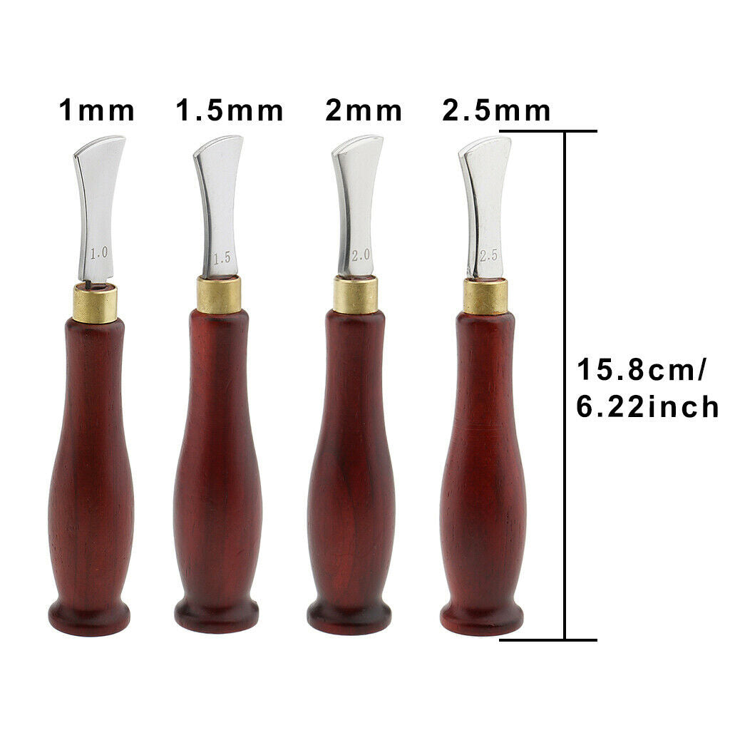 4pcs/set Leather Edge Creaser Edge Press Line Leather Craft Tools Accessorie