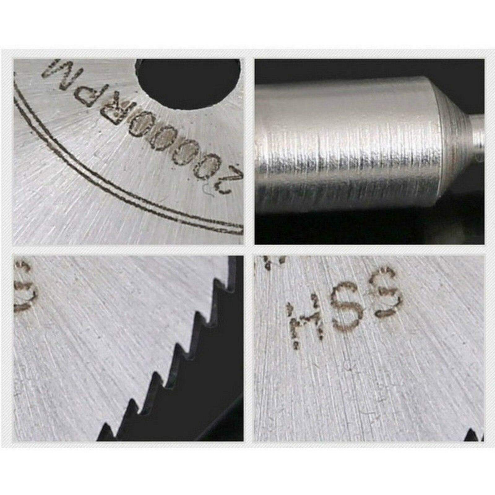 7PCS Cutting Wheel Discs Mandrel HSS Rotary Circular Saw Blades Tool Cutoff Wood