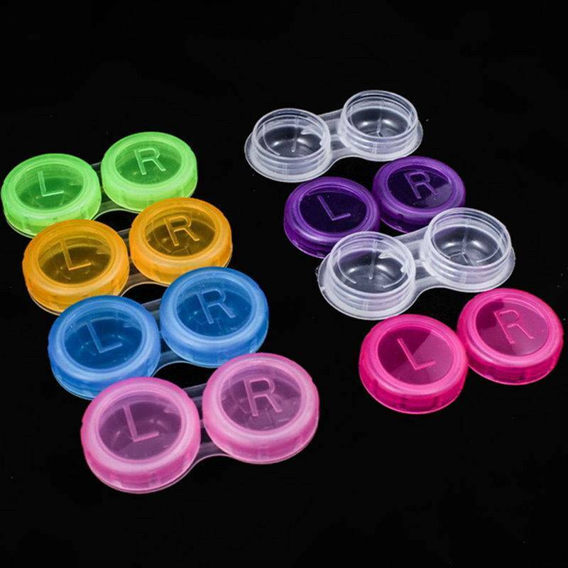 4x Contact Lens Portable Mini Plastic Travel Holder Storage Soaking Box Case Set