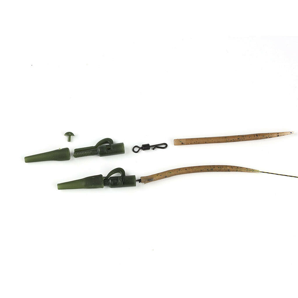 10x Q-shaped Carp Fishing Swivels Rolling Hooks Safety Snap Clips Connector