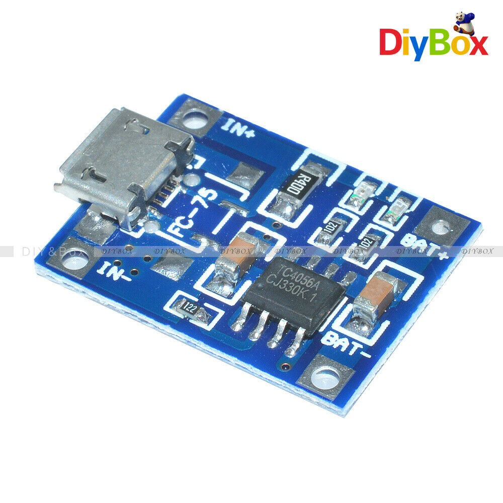 [5PCS] Micro 5V 1A USB 18650 Lithium Battery Charger Board TP4056 Power Module