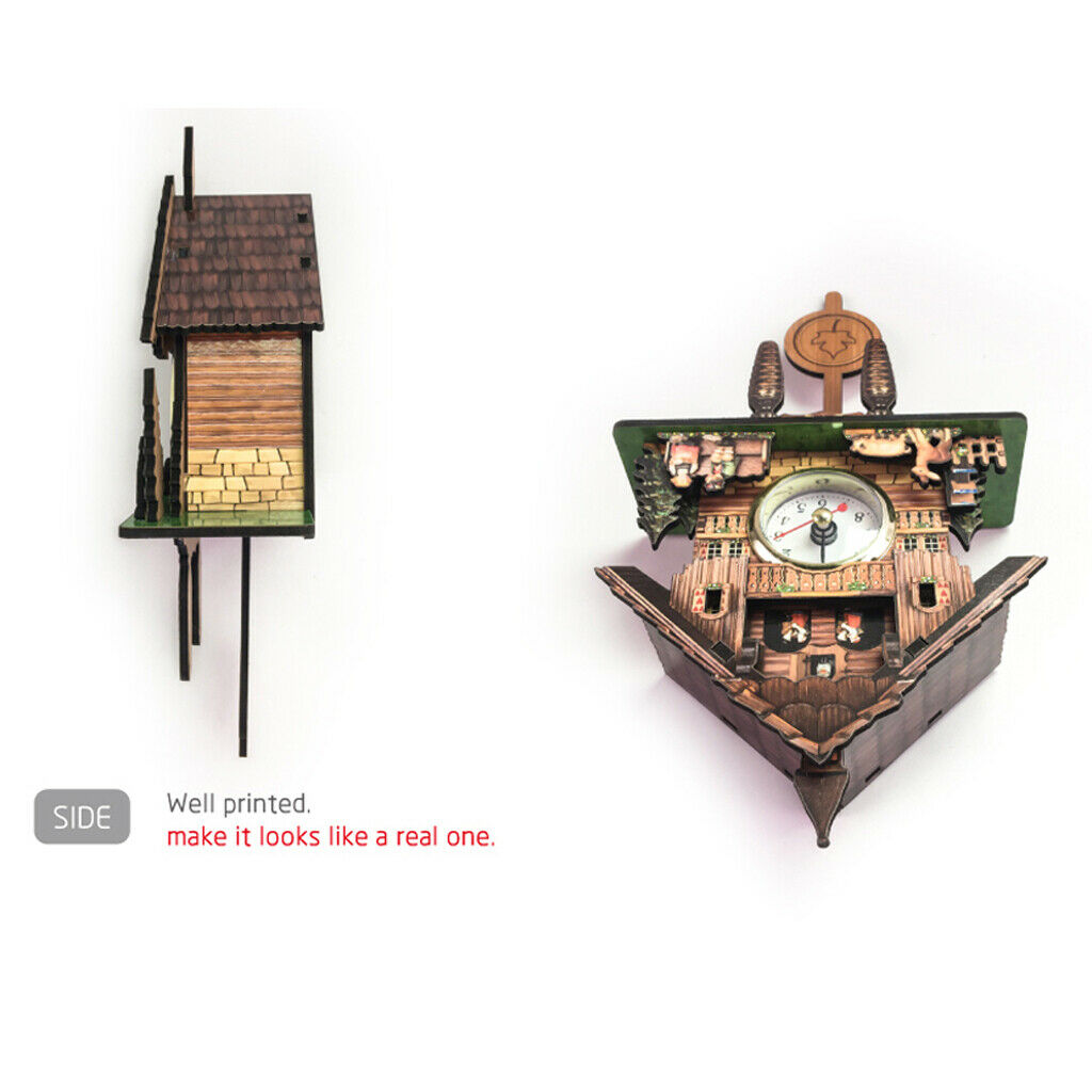 Cuckoo Clock Wood Hanging Pendulum Swing Watch Time Home Bedroom Decor Gift