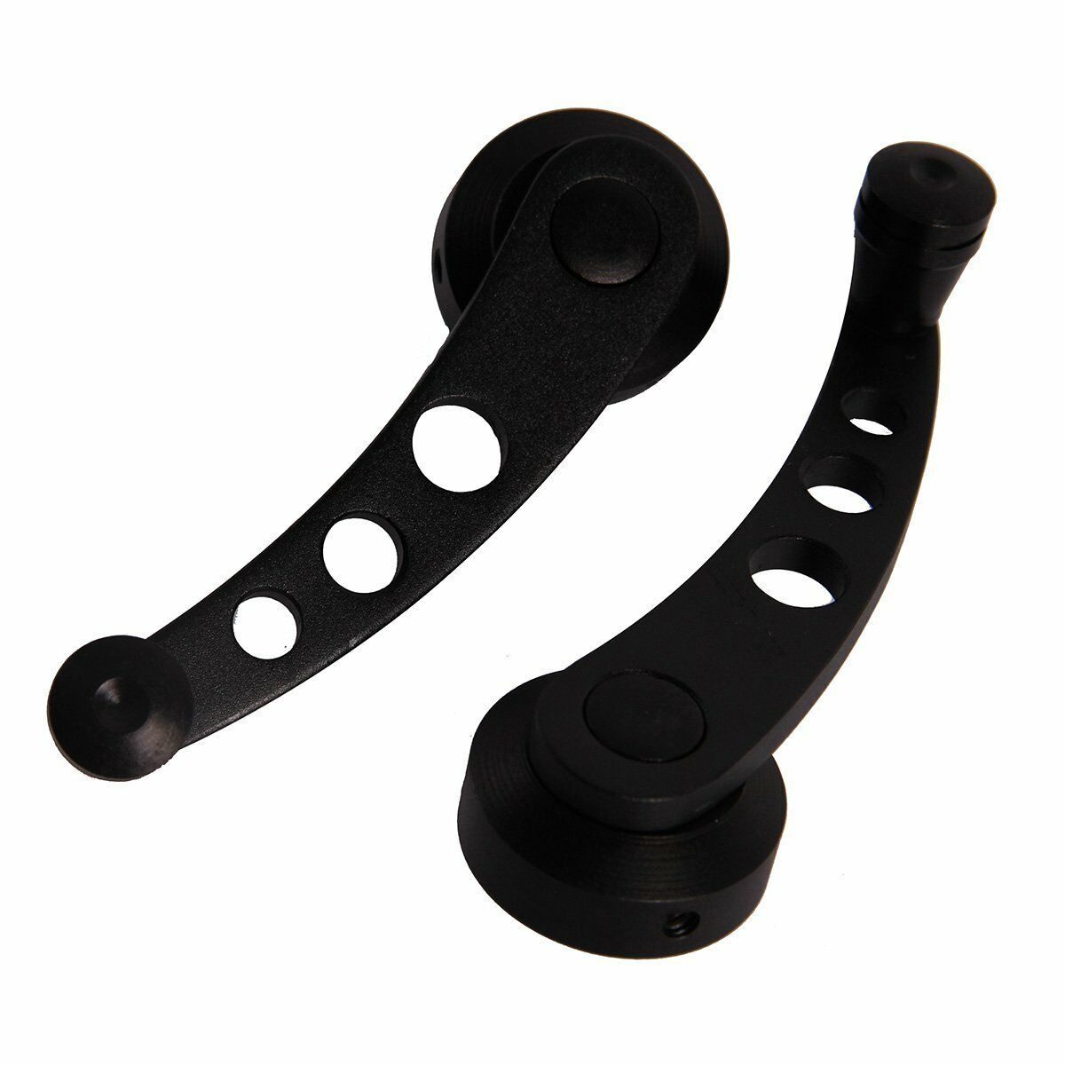 2 pcs Universal BLACK Chrome Aluminum Car SUV Window/Door/Winder Crank Handles