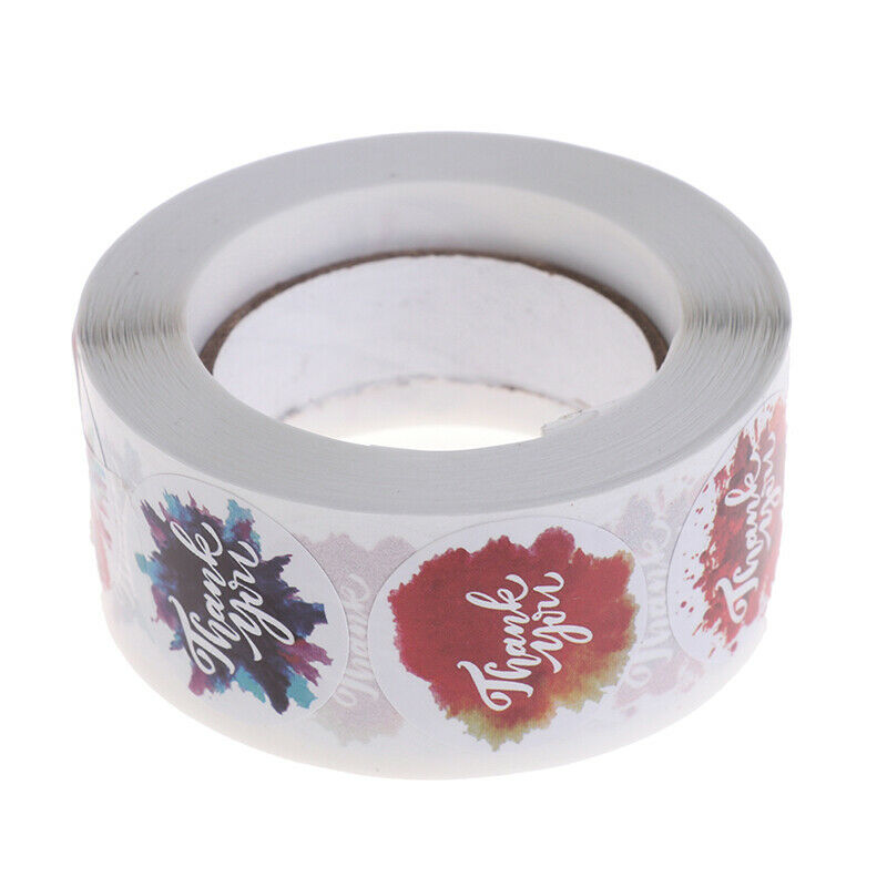 500Pcs Thank You Stickers Hand Made Love Labels Round Heart Business Stic.l8