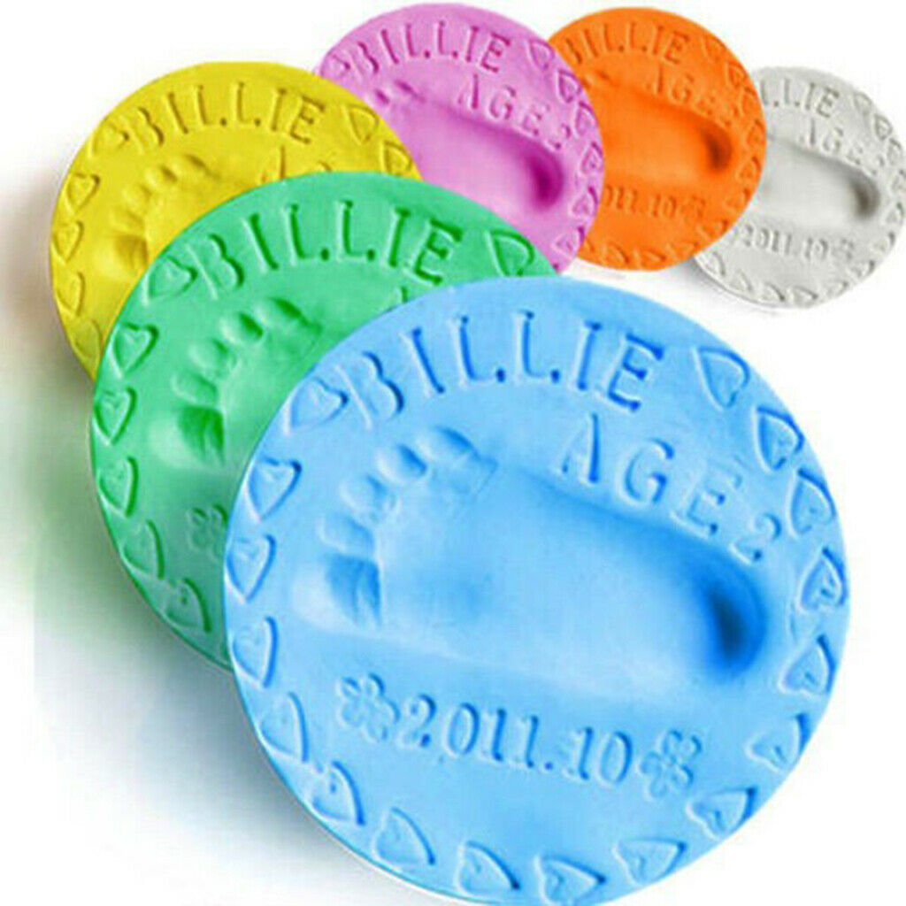 2 Fingerprint Handprint Baby Drying Clay