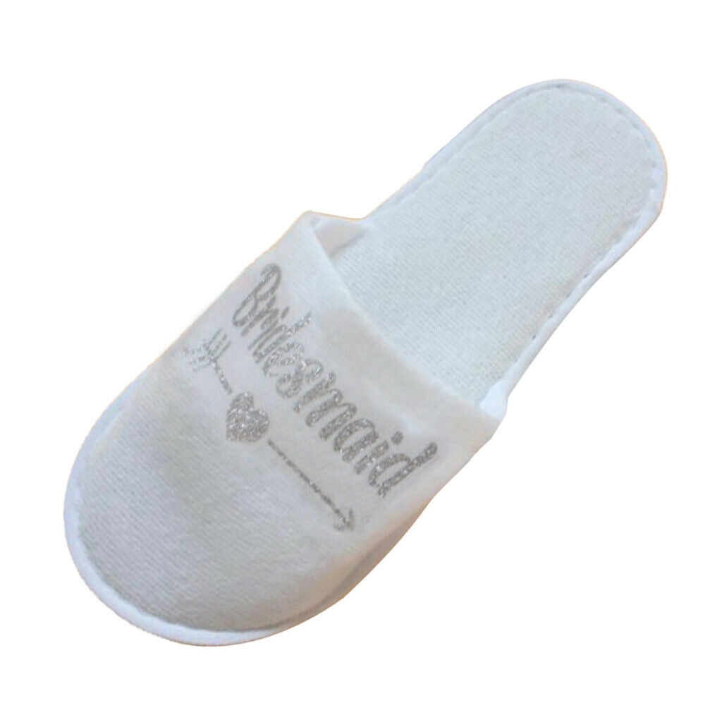 5 Pair Bridal Wedding Soft Bridesmaid Closed Toe Disposable Home Slippers