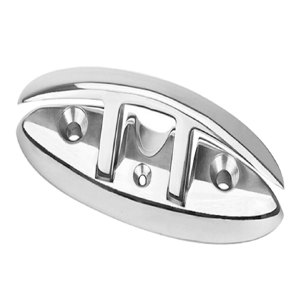 316 Stainless Steel Marine Boat Dock Safety Fold Down Cleat Kayak Canoe 8"