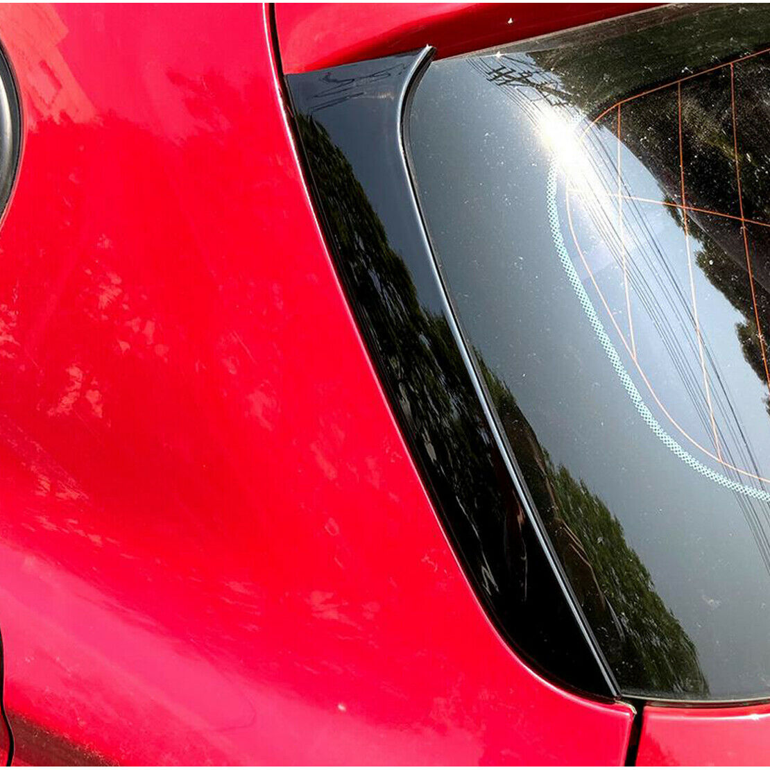 ABS Black Rear Window Side Spoiler Fits For BMW 1 Series F20 F21 2012-2019