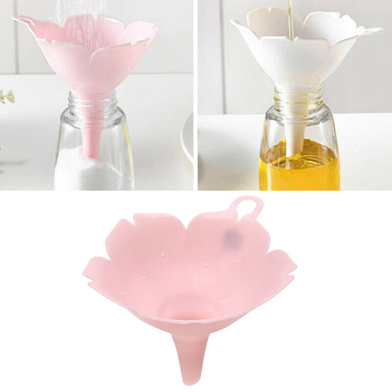 1Pc Kitchen Cherry Blossom Style Funnel Condiments Liquid Dispenser Kitchen T KX