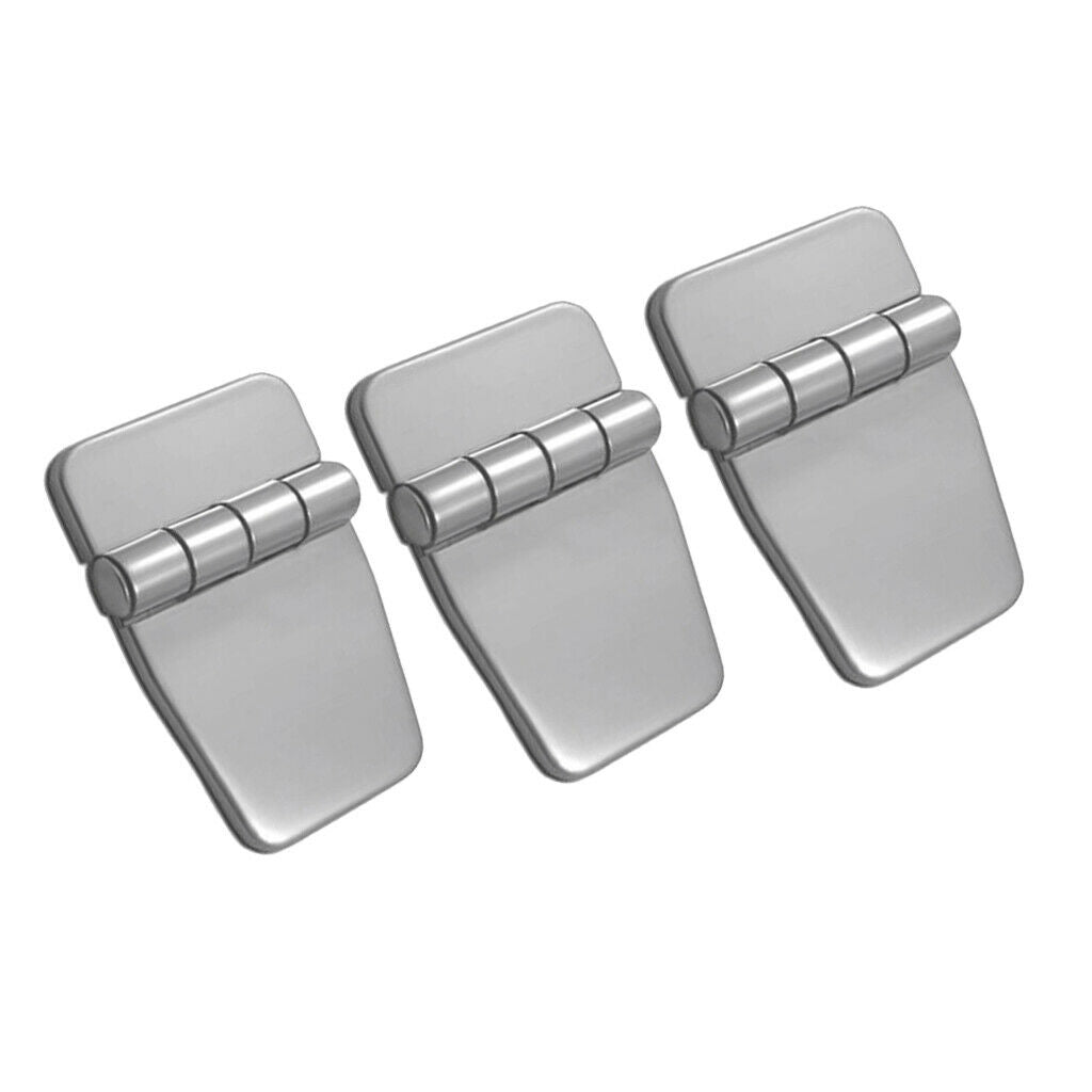 3Pcs Marine Boat Deck Hinge Flush Door Cabin Stamp Strap Hinge 304 Stainless