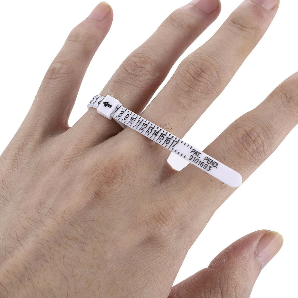 5pcs Ring Sizer Measure Tool Gauge Plastic Finger Sizing Finder Useful 1-17