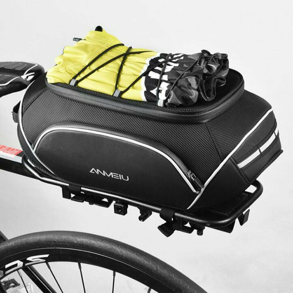 Bike Rack Bag Waterproof Cycling Rear Seat Bag Bike Pack Carrier Bag Pannier FS