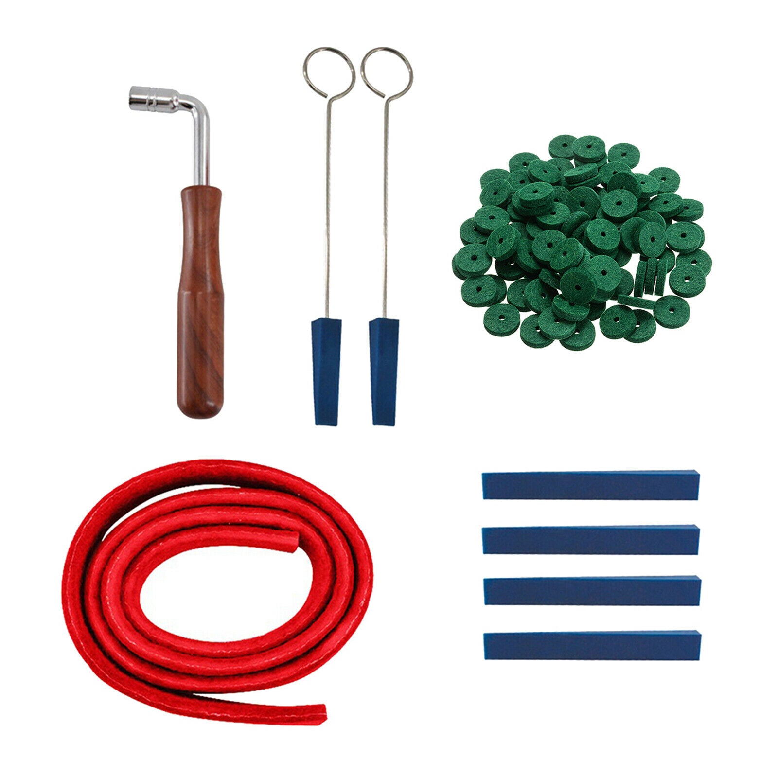 Piano Tuning Tool Kit Parts Tuner Key Hammer, Mute, Felt