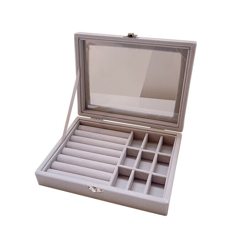 Jewelry Organizer Box for Women Girl Travel Ear Storage Case Tray Holder forK7Z9