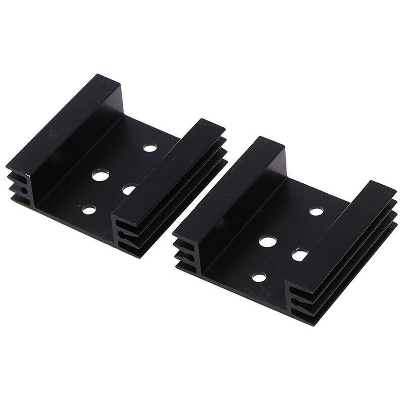 2Pcs 45x45x14mm TO3 Transistor Heat Sinks TO-3 Black Amumi..l8