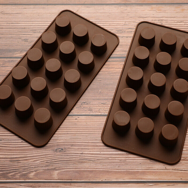 15Cavity Chocolate Candy Mold Silicone Baking Mould for Snack Size Peanut.l8