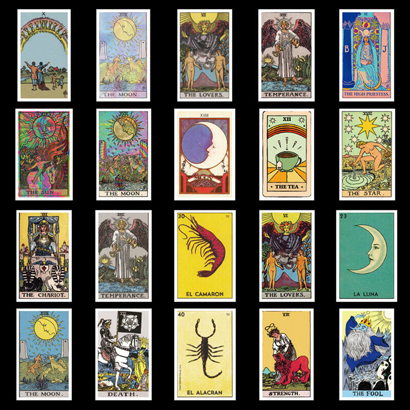 60pc Cartoons Tarot Cards Stickers Snowboard Laptop Luggage Guitar Suitca.l8