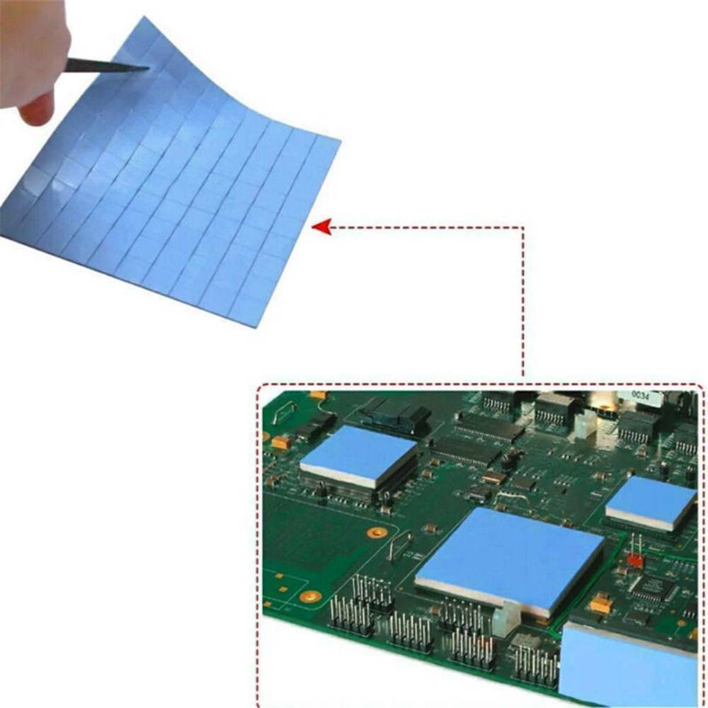 100pc Thermal Pad GPU CPU Heatsink Cooling Conductive Silicone Pad 10x10x1mm New