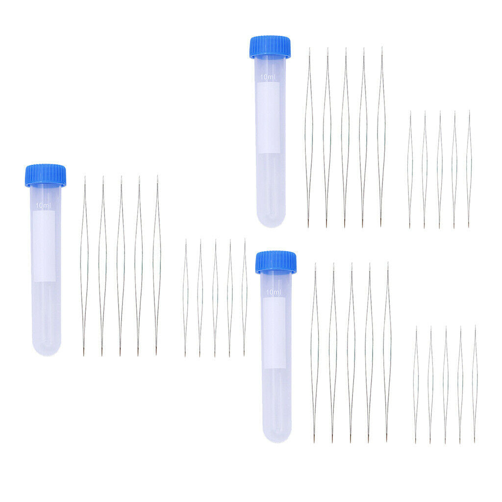 2 Sizes Big Eye Beading Needle Open Beads Needle Jewelry Making Tool (30pcs)