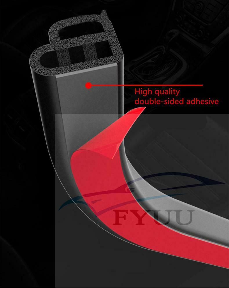 10M L Shape dual layer door seal car front rear door Hood Trunk car rubber strip