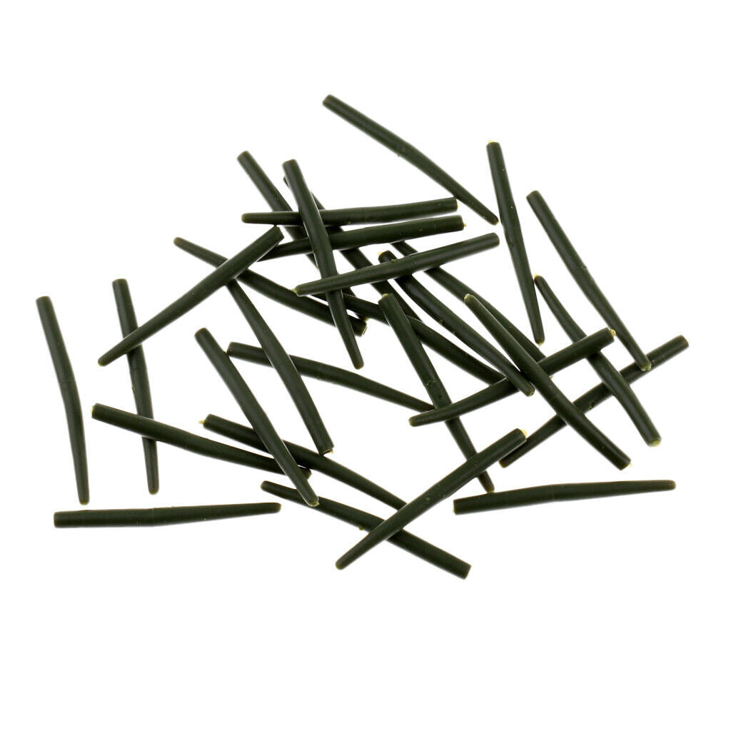 30Pcs Carp Fishing Terminal Tackle Hair Rig Cone Anti- Sleeve Tubing