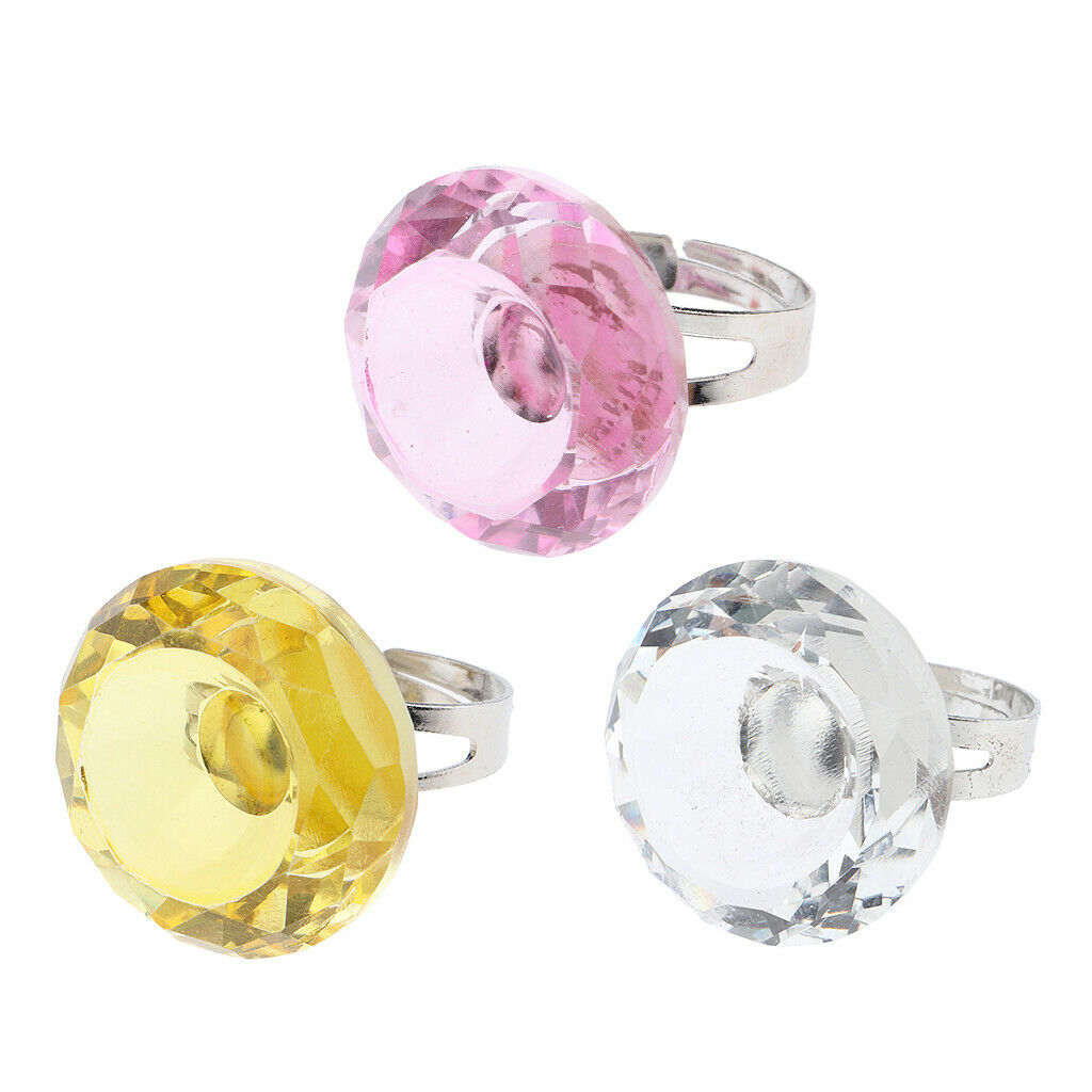 3 Pieces Crystal  Pigment Cup Adhesive Holder Lash Extension Tools