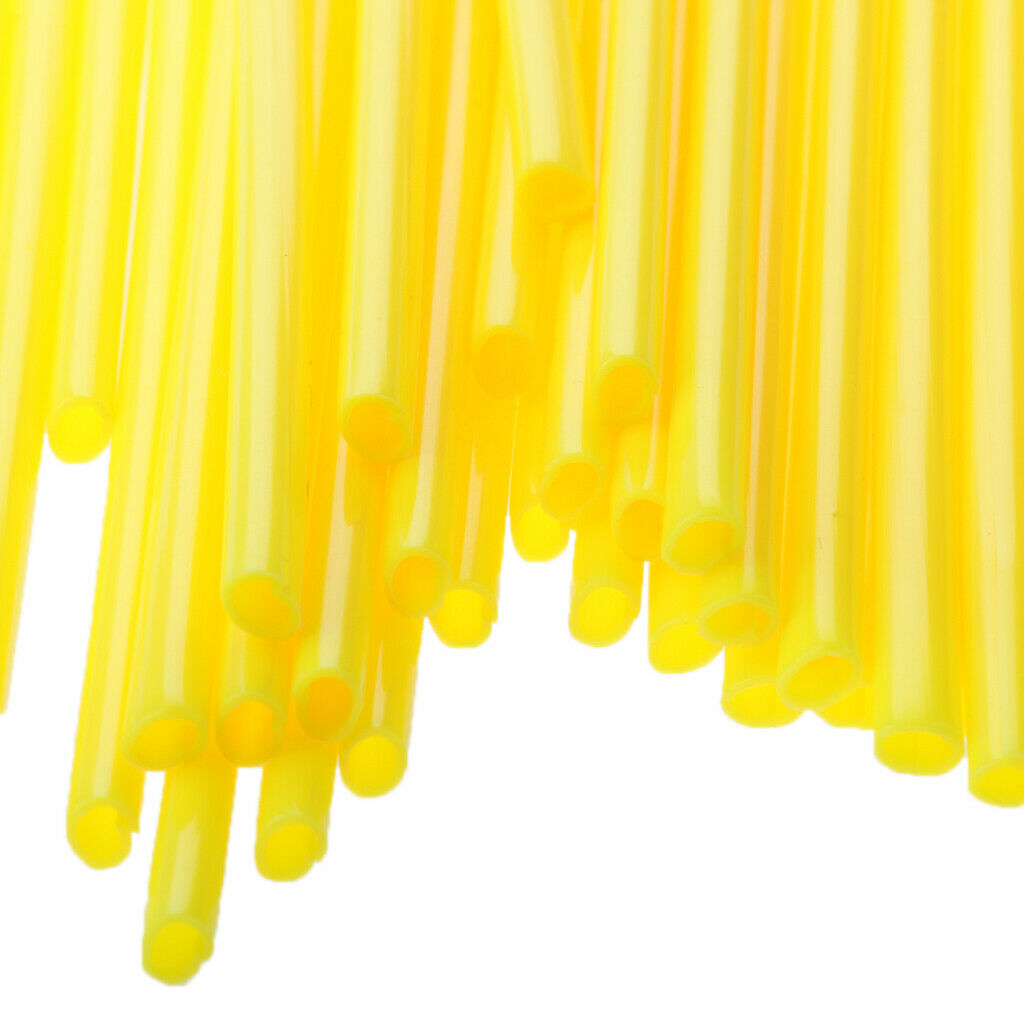 36 Pieces Yellow Motorcycle Wheel Spoke Wraps Covers Wheel Rim for Motocross