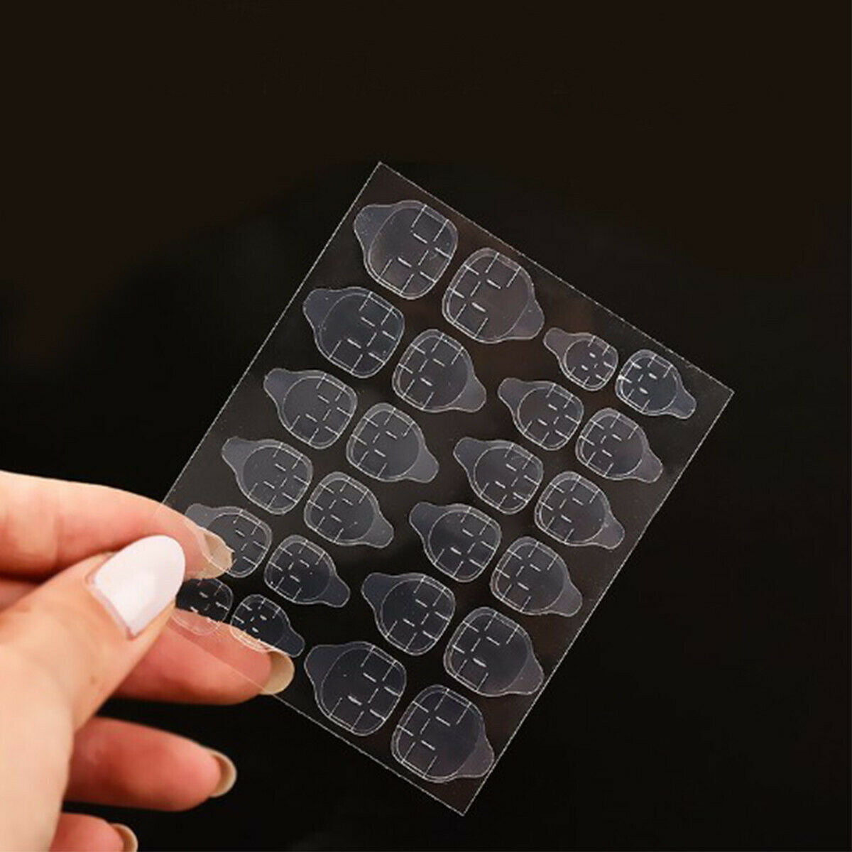 10 Sheets 240/Tips Double Sided False Nail Art Adhesive Tape Glue Stickers Tools