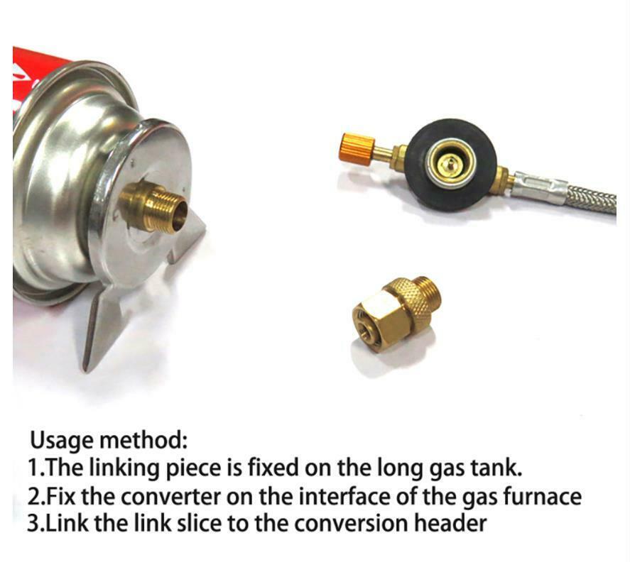 Outdoor Gas Camping Stove Flat Gas Tank Conversion Connector Adapter Switch Tool