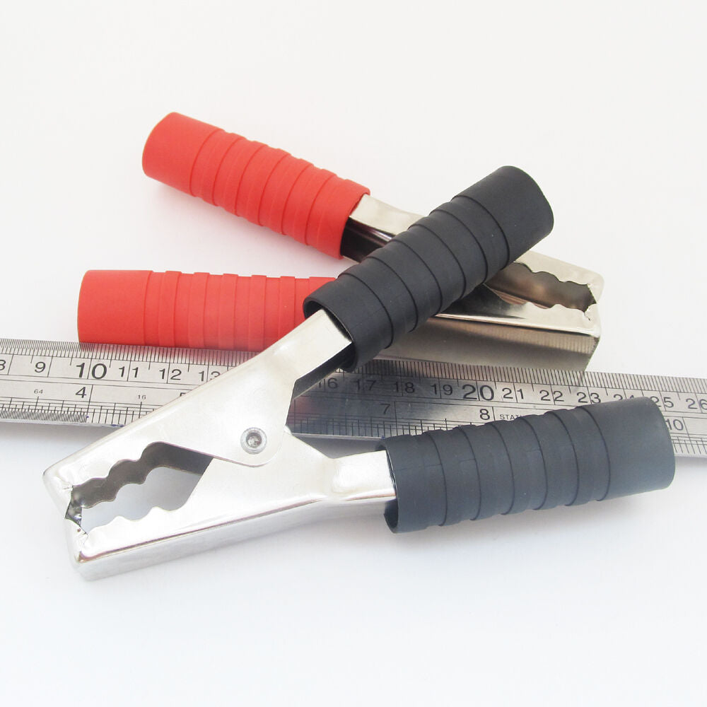 4pcs 140mm 200A Crocodile Car Battery Insulated Test Clip Clamp Nickel Plated