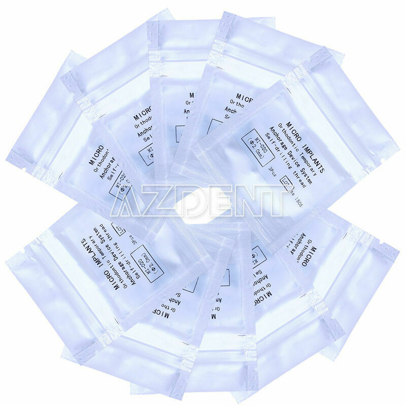 3 X Dental Orthodontic Micro Implants Mini Screw Self-Taping φ2.0mm*6/8/10mm