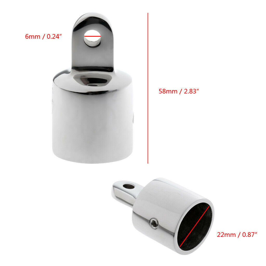 2 Pieces Eye End   Bimini Top Fitting Boat Hardware 316 Stainless Steel