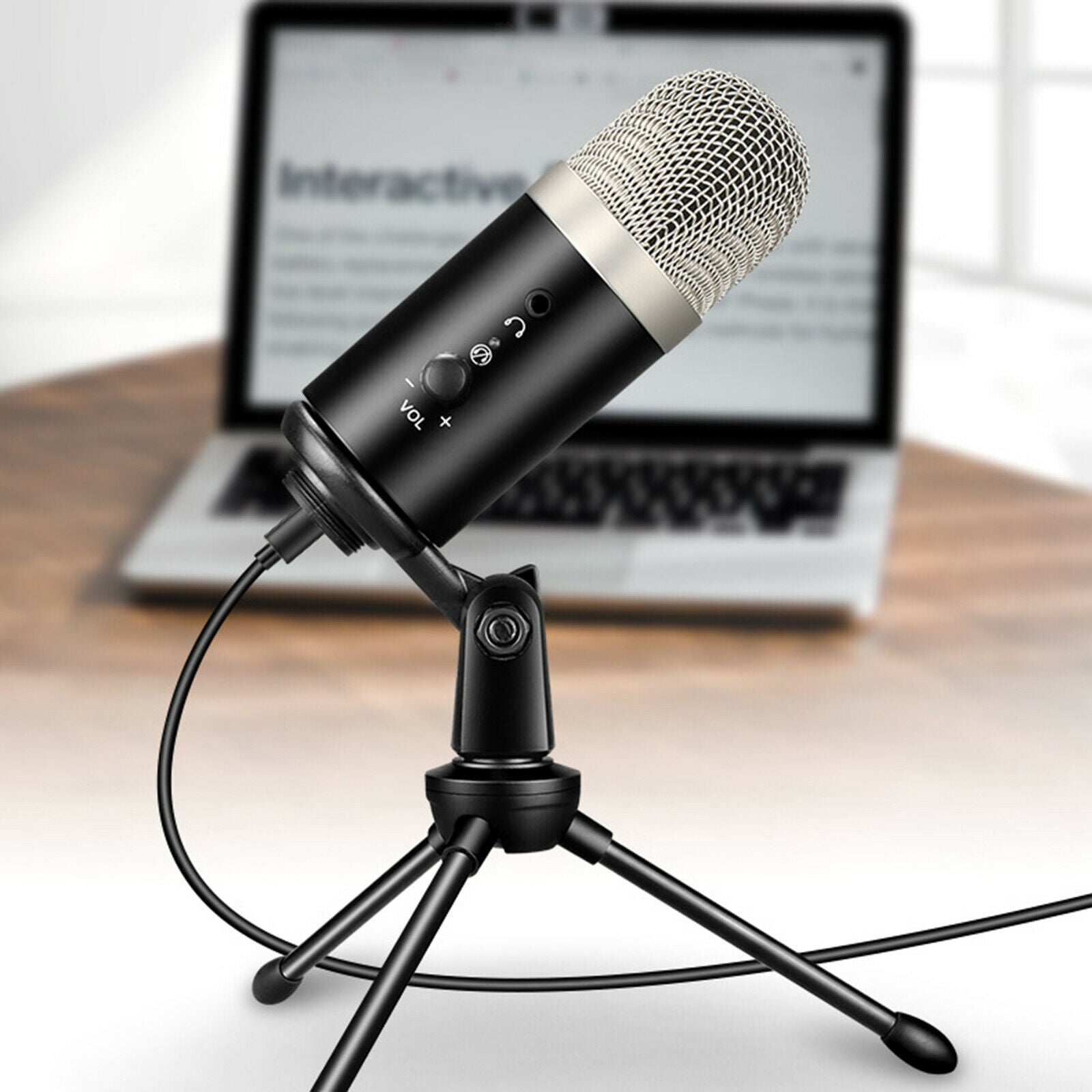 USB Cardioid Computer Microphone Compatible for Laptop Gaming Streaming Mic