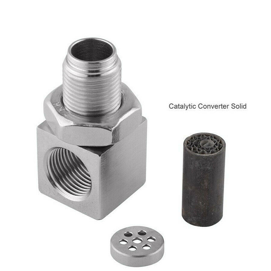 Universal Oxygen Sensor Extender 90 Degree 02 Bung Extension Catalytic Converter