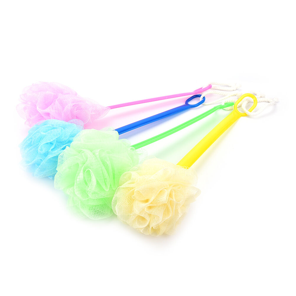 1pc long handled plastic body bath shower back brush scrubber skin cleanin.l8