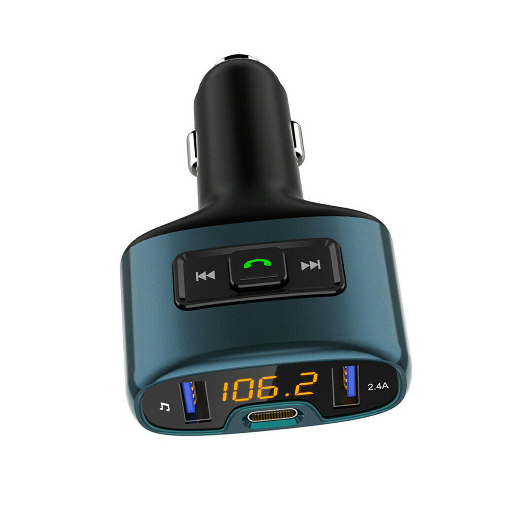 Auto Car Bluetooth 4.2 FM Transmitter Wireless Radio Player Phone Charger