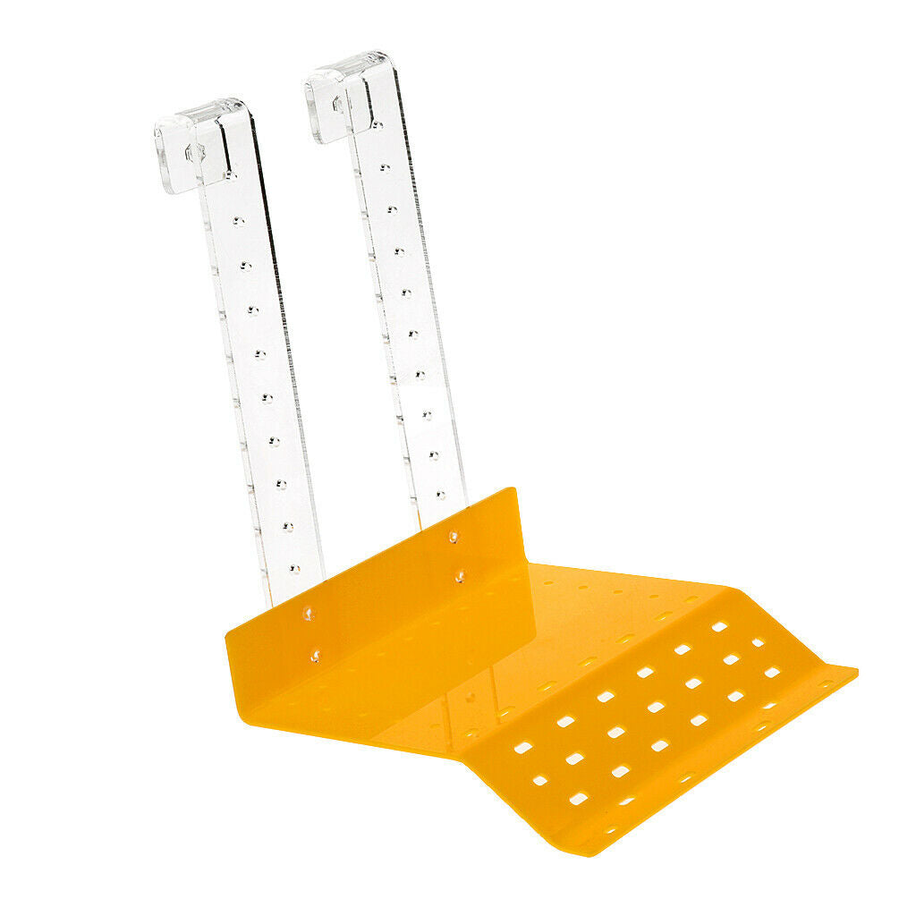 Hanging Hook Yellow Acylic Turtle Ramp Shelf - Tortoise Basking Platform