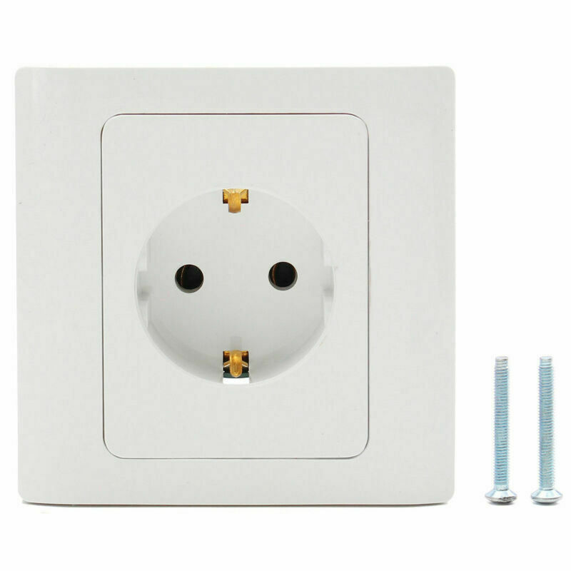 250V 16A European EU German Standard 1 Gang Power Outlet Single Plug Wall Socket